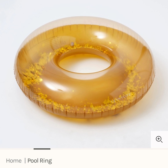 EXTRA LARGE SUNNY LIFE GOLD DISCO POOL RING - Picture 5 of 11
